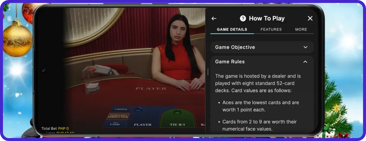 how to play baccarat online at playtime